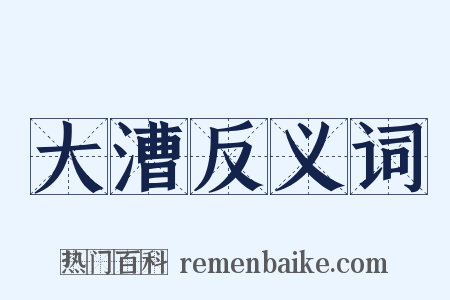 大漕反义词是什么意思的图片